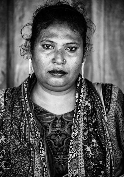 Bangladesh portrait black and white